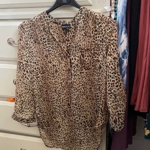 Cheetah sheer shirt